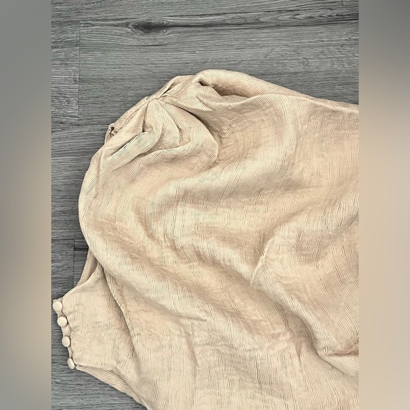 ASOS Design Size US 10 Asymmetric Drape Cut-Out Mini Dress Mocha - Picture 9 of 13